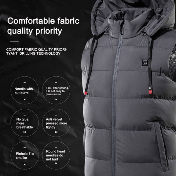 Deyared 9 Heating Areas Outdoor Warm Clothing Heated For Riding Skiing Fishing Charging Via Heated Coat on Clearance