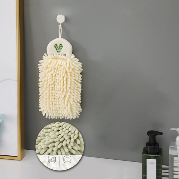 Deyared Microfibre Cleaning Cloths Dirty Resistant Reusable Wipes Quick-Dry Hanging Water-Absorbent Chenille Towel on Clearance