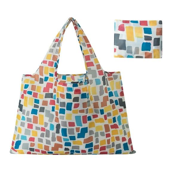 Deyared Reusable Shopping Bag Eco Travel Recycled Shopping Bag Lightweight Portable Foldable Shopping Bag, Large Capacity Print Tote Bag, Reusable Shoulder Bag for Women on Clearance