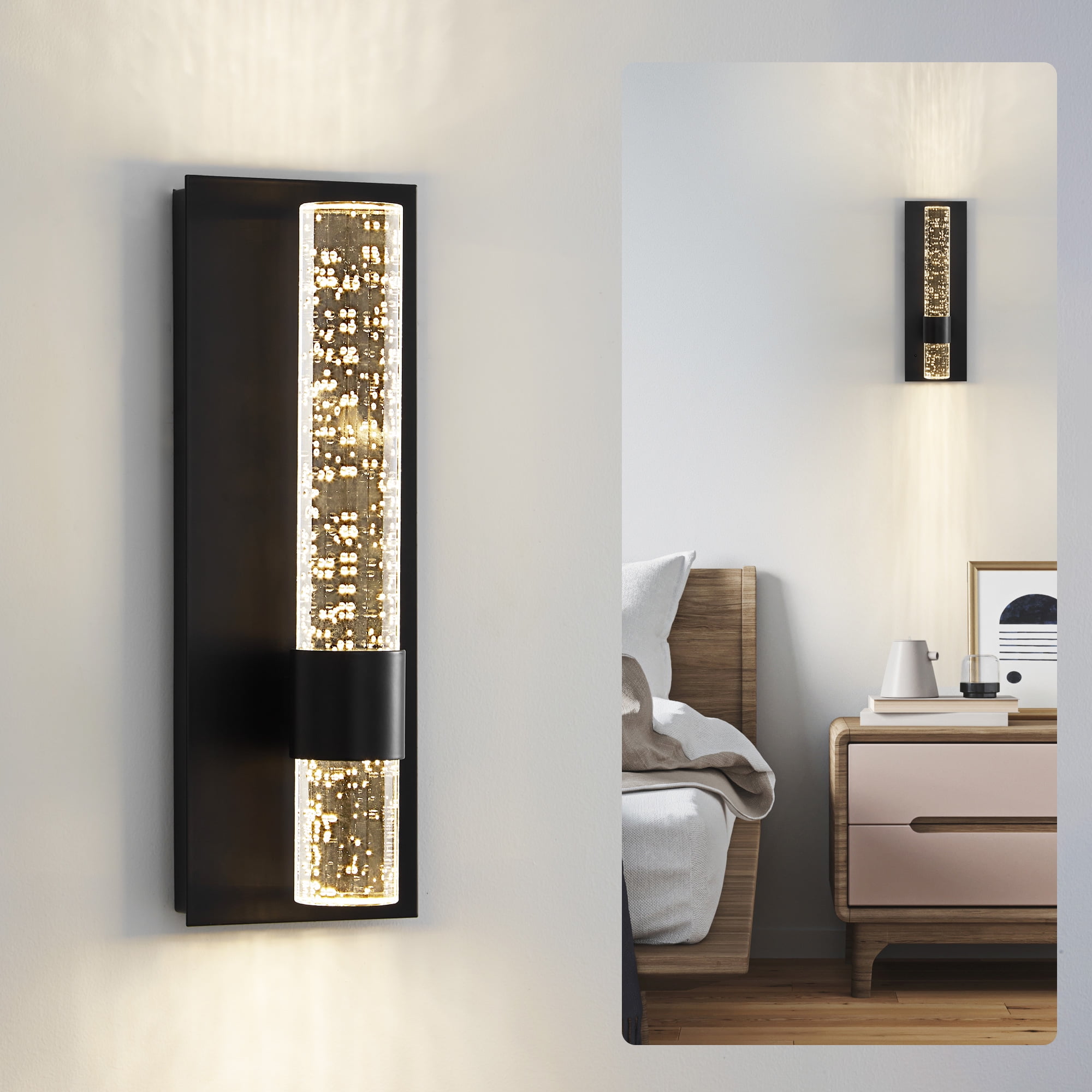 Deyidn 13.7" Steel Armed Sconce Dimmable Vanity Light with Full Backplane