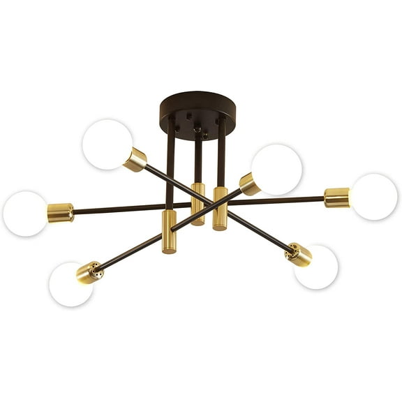 Deyidn 6 Lights Sputnik Chandelier E26 Pendant Lighting Chandeliers Ceiling Light Fixture