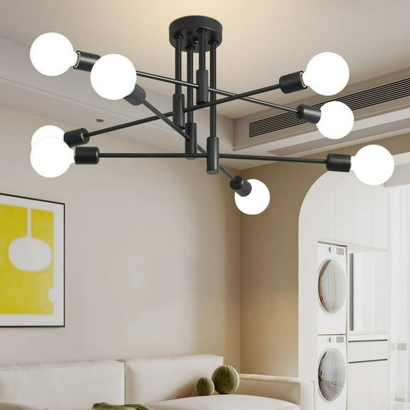 Deyidn 8 Lights Sputnik Chandelier E26 Pendant Lighting Chandeliers Ceiling Light Fixture