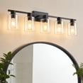 thumbnail image 1 of Deyidn 5-Light Black Vanity Lights with Globe Glass, Modern Bathroom Lighting, 1 of 10