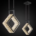 thumbnail image 1 of Deyidn Kitchen Island Mini Light Fixture Modern Led Crystal Pendant Light Black Square Chandelier for Dining Room Living Room Kitchen Bedroom Bar, 1 of 9