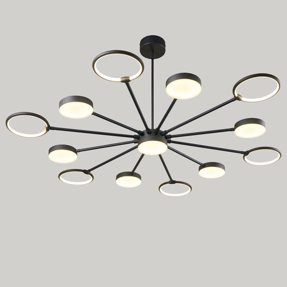 Deyidn Modern Chandelier Nordic LED Ceiling Light Sunflower Shaped Decorative Lighting for Living Room Bedroom Kitchen Dining Home Interior Fixtures
