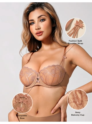 Sencylife Sheer Lace See Through Bras for Women Sexy Transparent