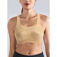 thumbnail image 1 of Deyllo High Impact Support Sports Bras For Women Plus Size Wireless Support Exercise Brass,Nude 40D, 1 of 9