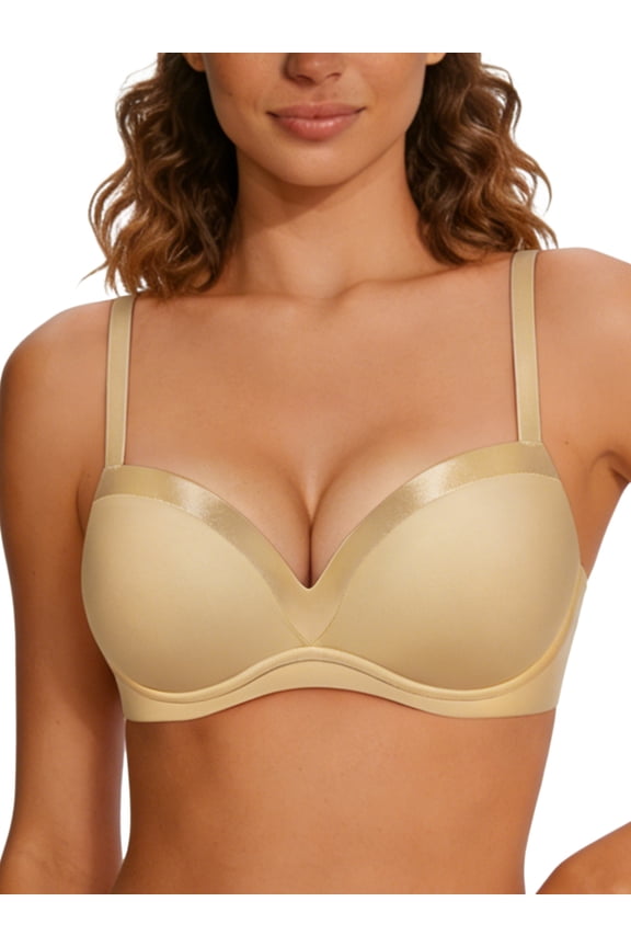 Women Sexy Lace See-Through Bra Push Up Unlined Bras Underwire Support Non Padded Pink Underwear Bras 32B