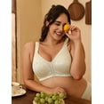 thumbnail image 1 of Deyllo Women's Non Padded Wireless Bras Plus Size Full Coverage Minimizer Bra, Beige 46DDD, 1 of 13
