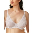 thumbnail image 1 of Deyllo Women's Sexy Lace Bra Non-Padded Full Figue Underwire Support Push up Bras Plunge Low Cut Bralettes锛學hite 38DDD, 1 of 12