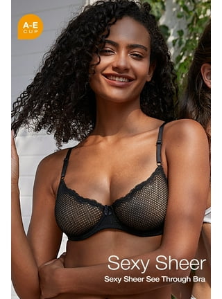 Women Top Sexy See Through Bra Lace Mesh Underwear Wire Free Sheer Bralette  Solid Soft Transparent Bra For Women - AliExpress