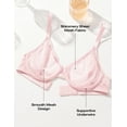 thumbnail image 1 of Deyllo Women's Sheer Unlined Sexy Lace Bra Unpadded Underwire See-Through Demi Bralette Lingerie,Pink 32B, 1 of 8
