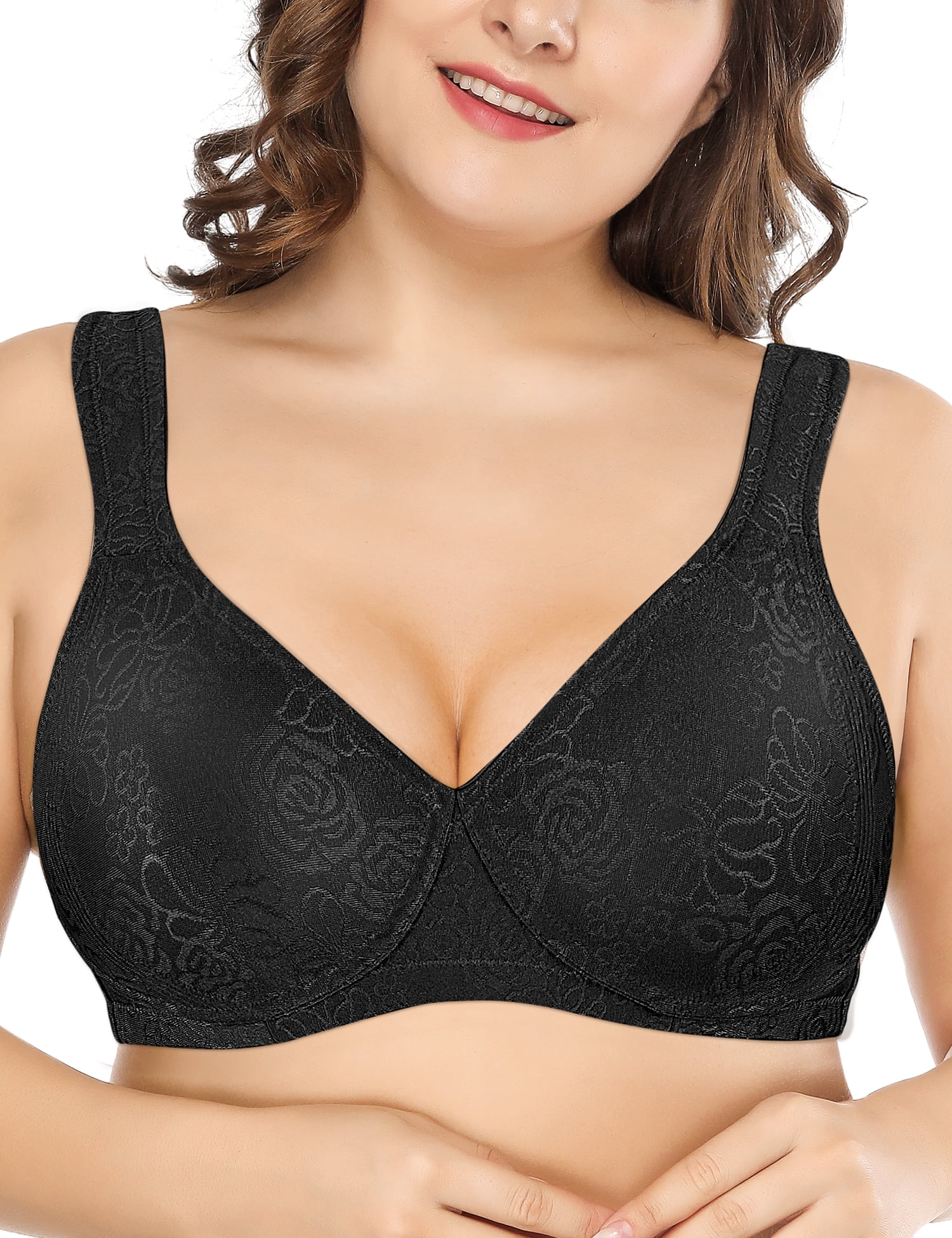 Anita Women's Wire-Free Non-Padded Support Bra 5860 – Full Figure, Pack Of 2, Black 48F - View #9