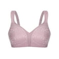 thumbnail image 1 of Deyllo Women's Wireless Bras Plus Size Non Padded Full Coverage Minimizer Bra, Light Purple 48C, 1 of 8