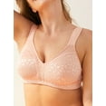 thumbnail image 1 of Deyllo Women's Wireless Bras Plus Size Non Padded Full Coverage Minimizer Bra, Pink 44B, 1 of 13