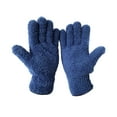 thumbnail image 1 of Deyuer 1 Pair Cleaning Gloves Ultra Soft Efficient Dust Removal Car Care Microfiber Coral Fleece Car Wash Gloves for Bathroom,Dark Blue, 1 of 8