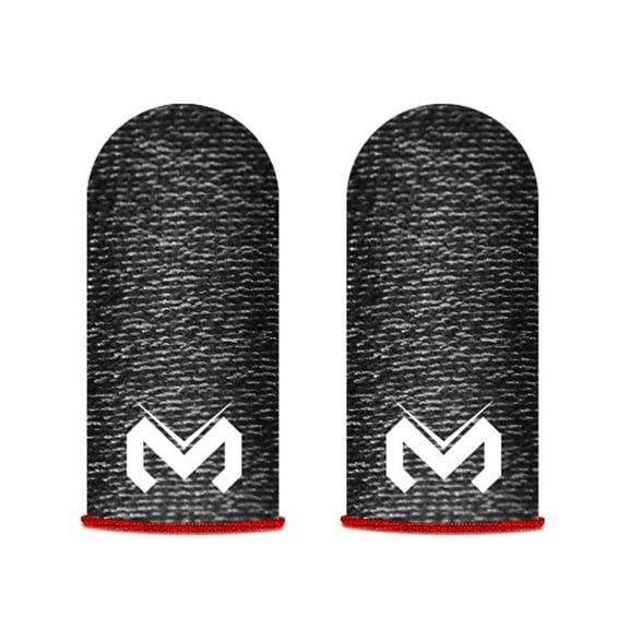Deyuer 1 Pair Finger Sleeve Breathable Sensitive Sweat-proof Faux Silver Fiber Gaming Finger Cover for PUBG Mobile Game