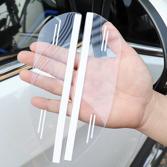Deyuer 1 Pair Mirror Visor Guard Universal Increase Clarity Anti-slip Scratch-proof Car Rearview Mirror Protector for Taxi,Clear