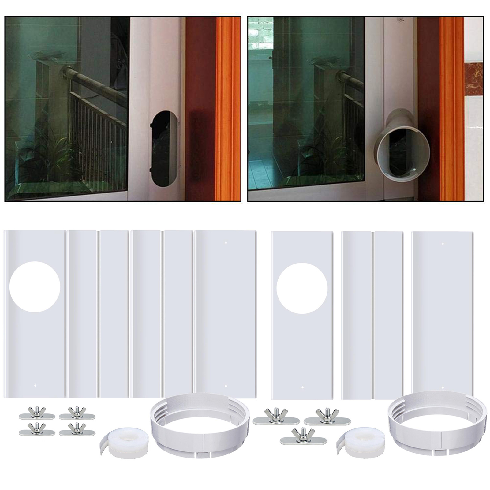 Deyuer 1 Set Air Conditioner Window Seal with Universal Coupler Sliding Window Adjustable