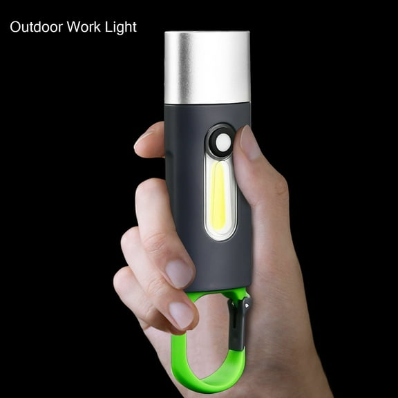 Deyuer 1 Set Keychain Flashlight 4-Gear High Brightness Tail Hook Waterproof Retractable Repair Work Handheld Flashlight Outdoor Equipment,Small