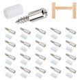 thumbnail image 1 of Deyuer 20/50/100Pcs Self-Tapping Screws Cabinet Laminate Support Pins Self Drilling Shelf Pegs with Non-Slip Sleeve for Furniture Bookcase Closet,100pcs, 1 of 8