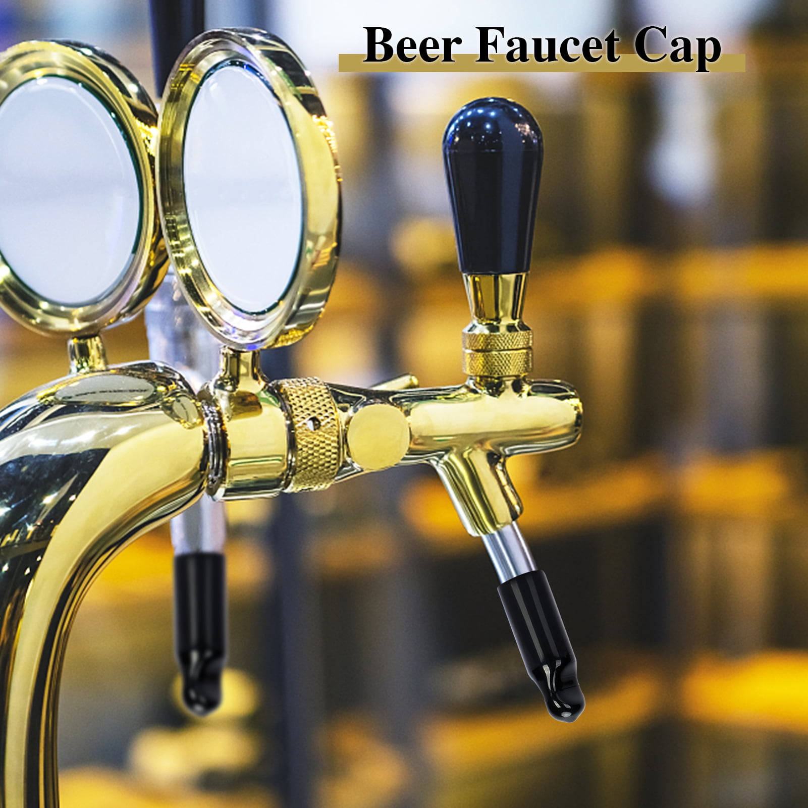 Deyuer 20Pcs Draft Beer Faucet Caps,Cleaning Brushes Good Sealing