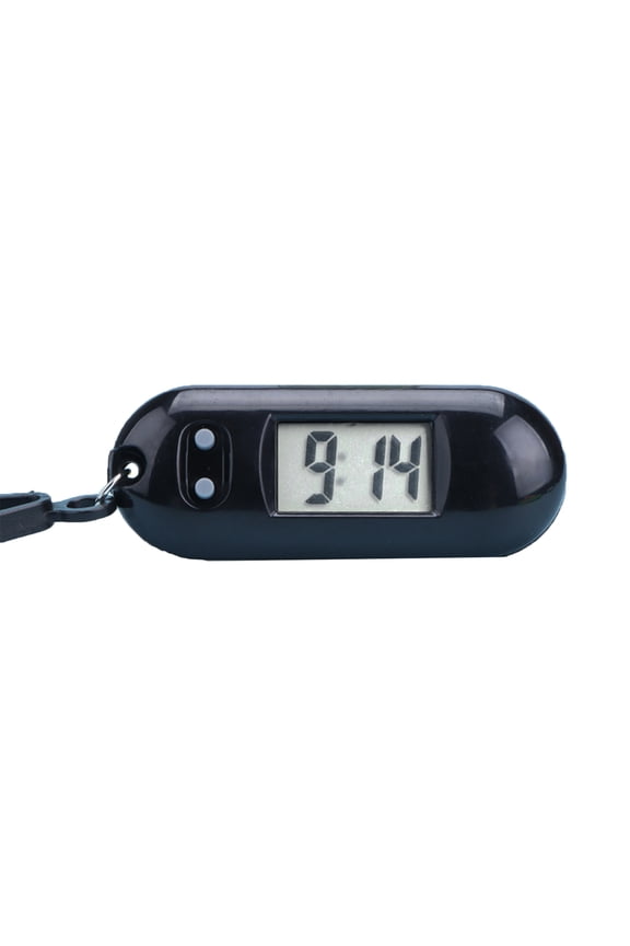 2Pcs Electronic Clock Silent LCD Digital Display Portable Student Exam Study Desktop Clock Keychain for Library
