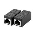 thumbnail image 1 of Deyuer 2Pcs RJ45 Female Coupler Cat5/Cat6 LAN Ethernet Cable Extender Adapter Connector,1#, 1 of 5
