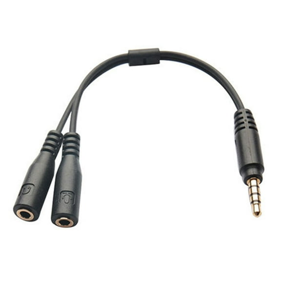 Deyuer 3.5mm 1 Male to 2 Female Ports Headphone Micophone Stereo Audio Cable Adapter