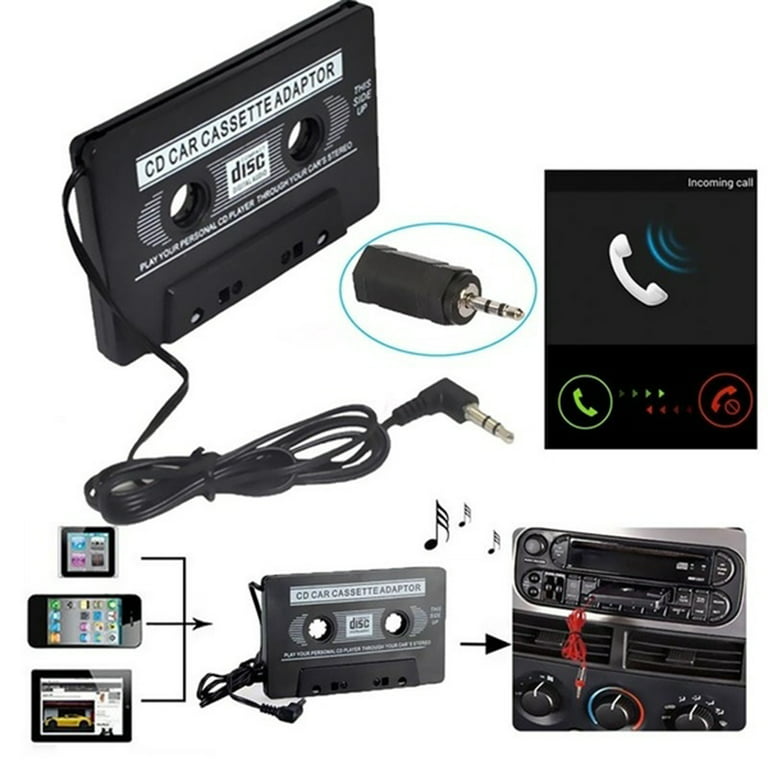 Deyuer 3.5mm Car AUX Cassette Tape Adapter Audio MP3 CD Phone Radio  Converter
