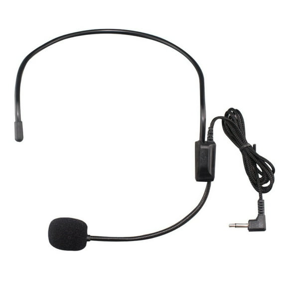 Deyuer 3.5mm Wired Headset Microphone Headworn Mic for Voice Amplifier Loudspeaker