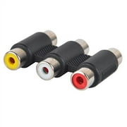 Deyuer 3 RCA AV Audio Video Female to Female Coupler Adapter Extension Cable Component