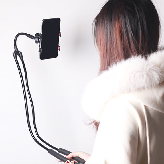 Deyuer 360-Degree Rotating Neck-Mounted Mobile Phone Holder Bracket Stand,Blue