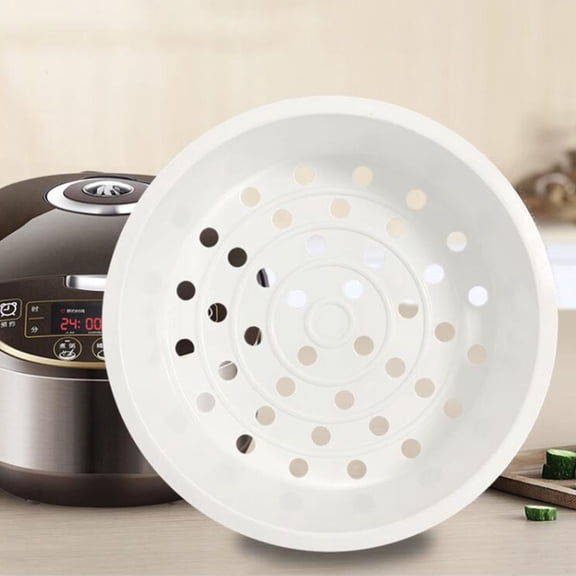 Deyuer 3L/5L Steamer Dish Drain Design Sturdy Good Toughness Universal Round Shape Rust Resistant Steamer Basket for Kitchen,S