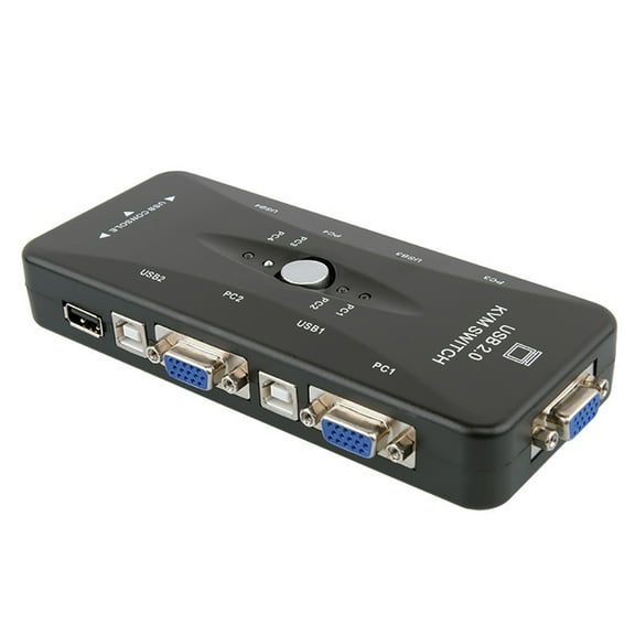 Deyuer 4 Ports USB 2.0 KVM Switch Mouse/Keyboard/Printer/VGA Video Monitor 1920x1440