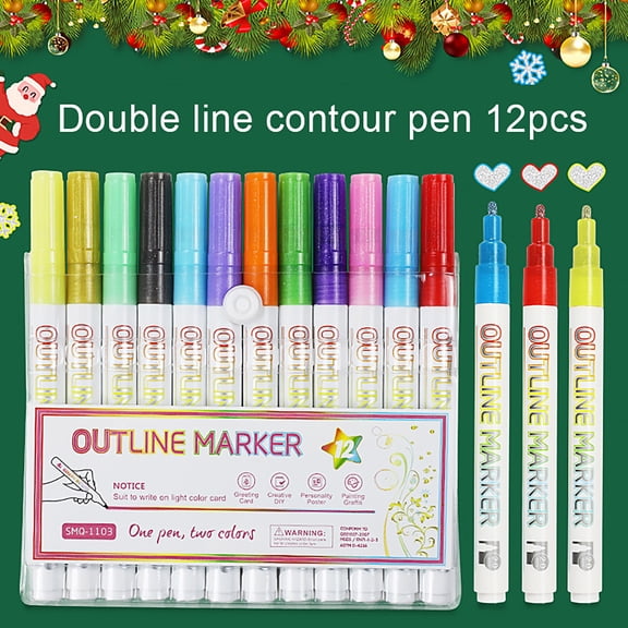 Deyuer 8/12/20 Pcs Highlighter Pen Set Nylon Fibre Tip Smooth Ink Fade-resistant Non-smudge Stunning Glitter Pens