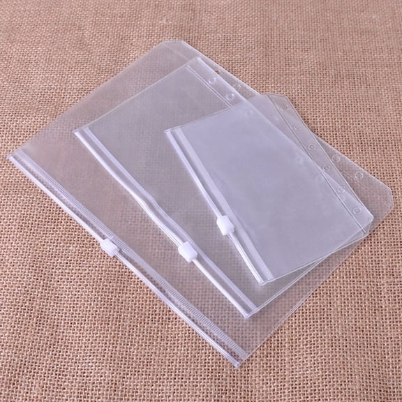 Deyuer A5/A6/A7 Zippered Lock Envelope Document File Bag Transparent Pocket Organizer