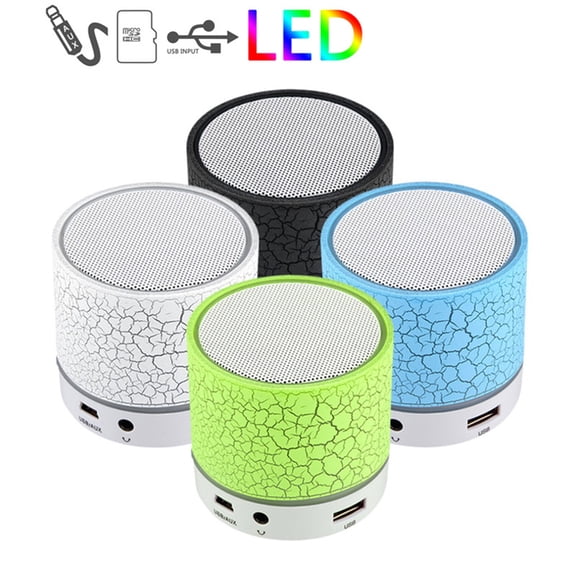 Deyuer A9 Portable LED Light Crack Bluetooth compatible Speaker U Disk TF Card Subwoofer Music for Phone