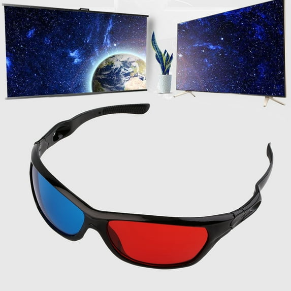 Deyuer Adult Red & Blue Plastic 3D Glasses with Retail Packaging