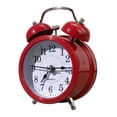 thumbnail image 1 of Deyuer Alarm Clock Double Bell Retro Design Luminous Mute Sweeping Movement Loud Time Display Super Loud Retro Bell Alarm Clock for Home,Red, 1 of 8
