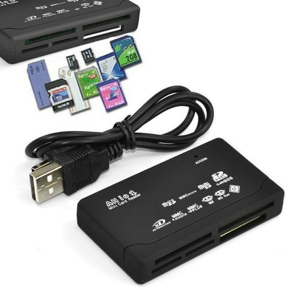 EKIDAZB All in One USB 2 0 Micro Secure Digital TF CF Card Reader Adapter for PC