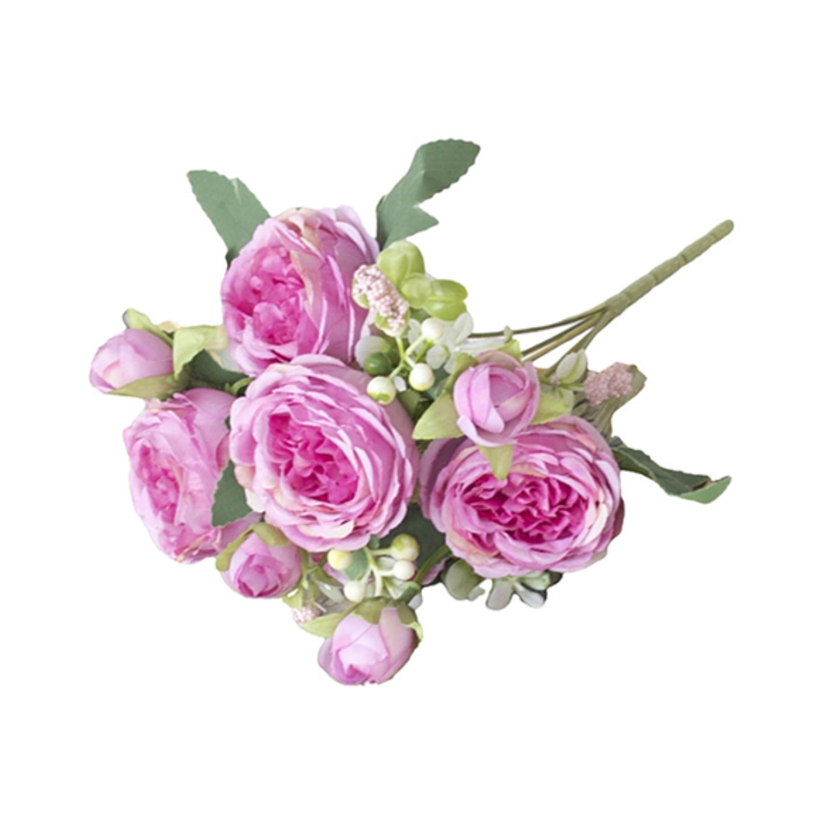 Deyuer Artificial Peonies 5 Heads Not Wither Weatherresistant Easy