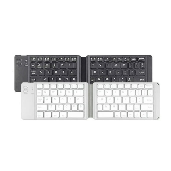 Deyuer Bluetooth-compatible Keyboard Ergonomic Rechargeable Low Noise Quick Response Portable Accessories Mini Folding Phone Computer Keyboard for Office