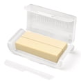 thumbnail image 1 of Deyuer Butter Keeper Box with Lid Cutter Leak-Proof Butter Storage Container for Fridge French Butter Dish Countertop Butter Box Home Kitchen Accessories,White, 1 of 8