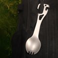 thumbnail image 1 of Deyuer Camping Spork Heat-resistant Anti-scalding Comfortable Grip Stainless Steel 5 in 1 Picnic Camping Spork for Camping,Stainless Steel, 1 of 7