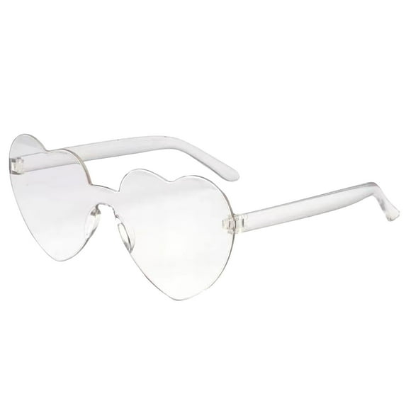 Deyuer Citystore Women Sunglasses UV Protection Cute Heart Shape Transparent Outdoor Eyewear for Travel Gifts