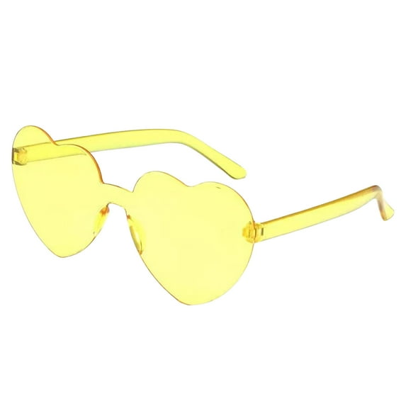 Deyuer Citystore Women Sunglasses UV Protection Cute Heart Shape Transparent Outdoor Eyewear for Travel Gifts