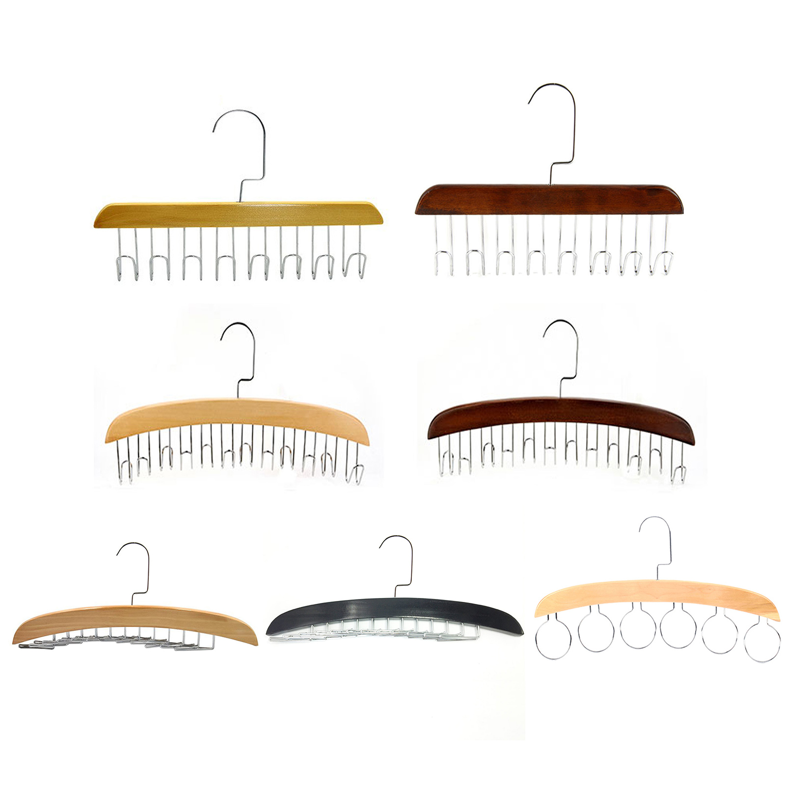 Deyuer Clothes Hanger Multifunctional Spacesaving Wooden Wardrobe Belt