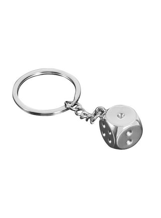 Dice Keychain for Women, Dice Cube Key Chain for Girls, Funny Dice Key  Ring, Cute Dice Keychains, Black Dice Amulet Keyring, Punk Dice Keychain