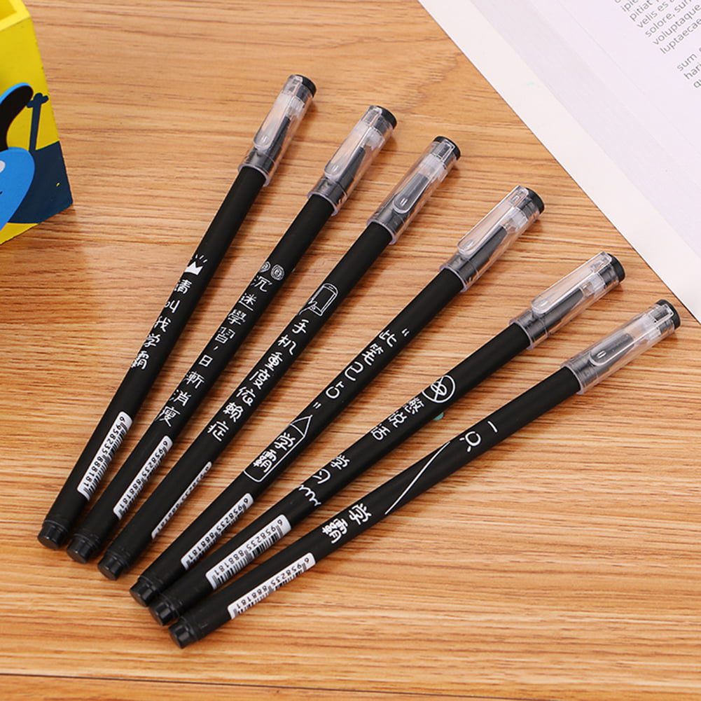 Four Candies 12Pack Pastel Gel Ink Pen Set, 11 Pack Black Ink Pens with  1Pack Highlighter for Writing, Retractable 0.5mm Fine Point Cute Note  Taking